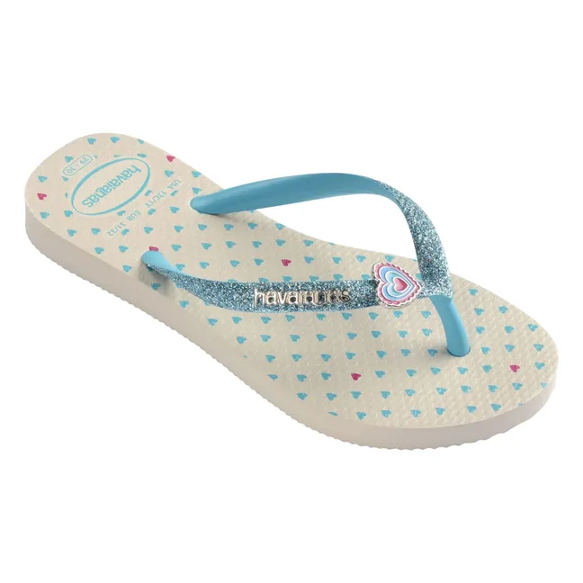 Tongs Slim Glitter | Beige