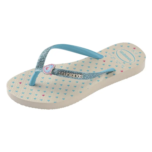 Tongs Slim Glitter | Beige