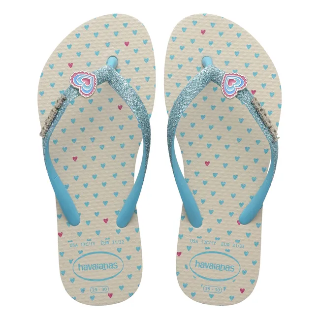 Tongs Slim Glitter | Beige