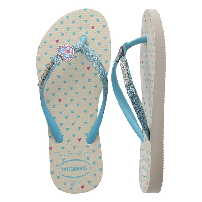Tongs Slim Glitter | Beige