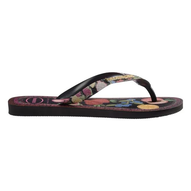 Top Tropicalia Vibes flip-flops | Black