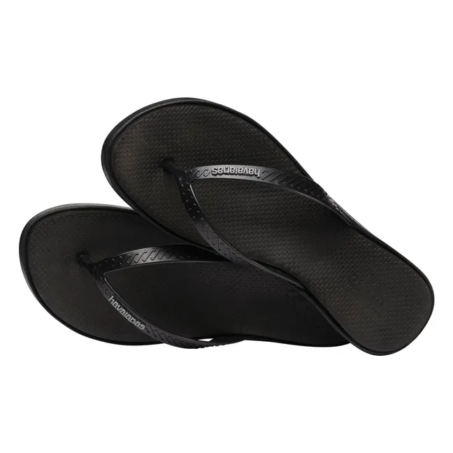 Chanclas de plataforma alta | Negro