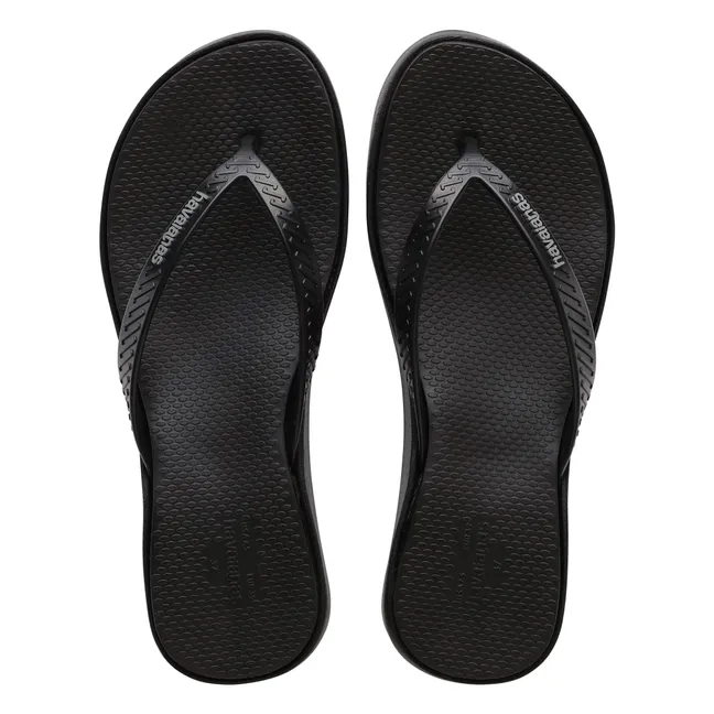 Chanclas de plataforma alta | Negro