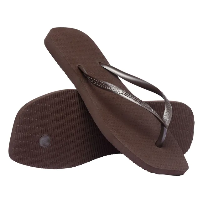 Slim Square flip-flops | Chocolate