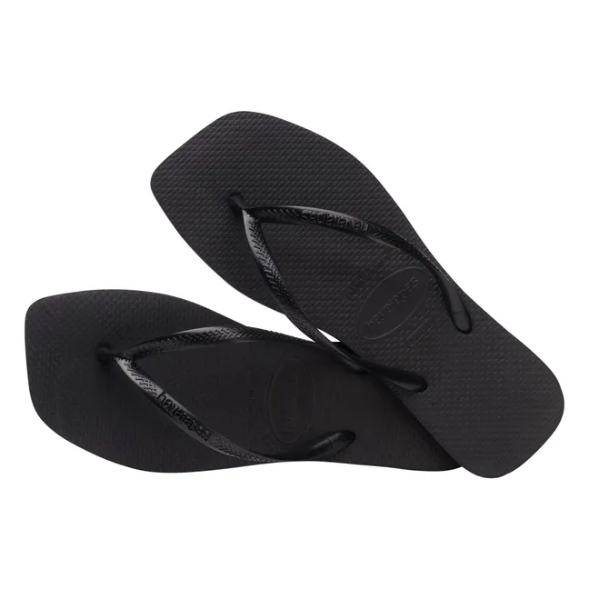 Slim Square flip-flops | Black