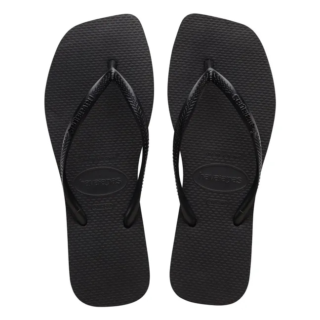 Slim Square flip-flops | Black