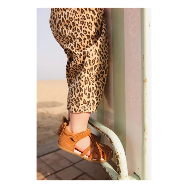 Sandalias bordadas con flores Colette | Camel