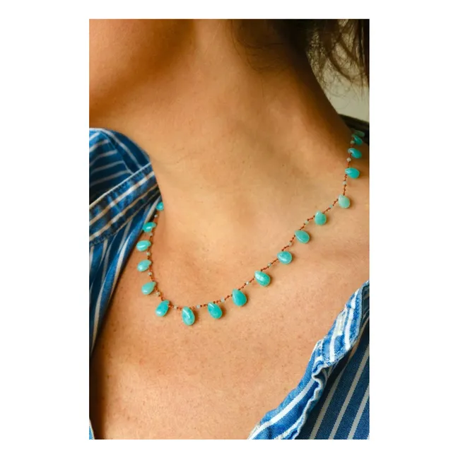 Collier Beetle | Bleu azur