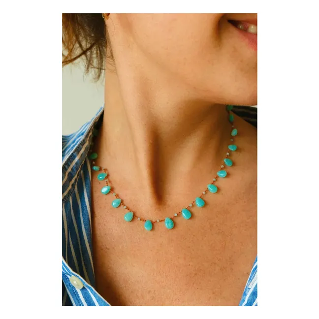 Collier Beetle | Bleu azur