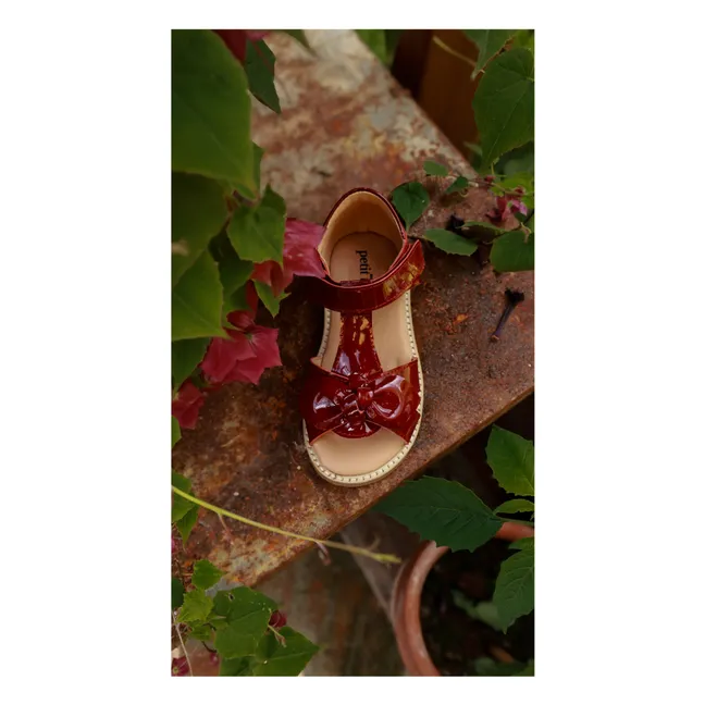 Bow sandals | Cherry red