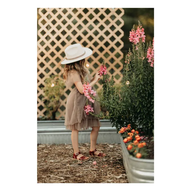 Sandalias Scallop Flower | Rojo Cereza