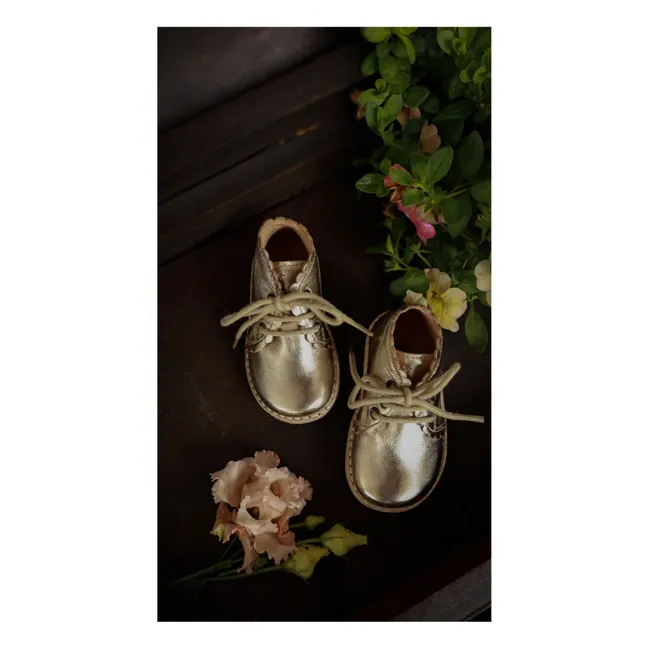 Botas de encaje con festón | Plateado