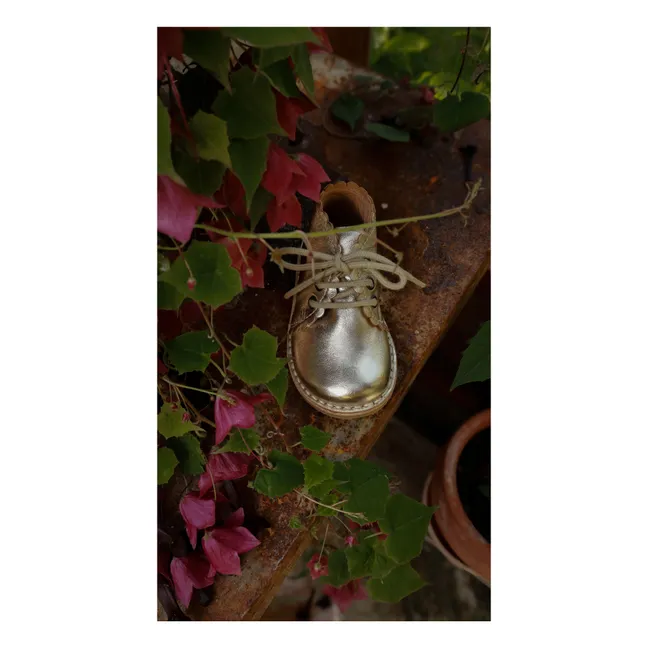 Botas de encaje con festón | Plateado