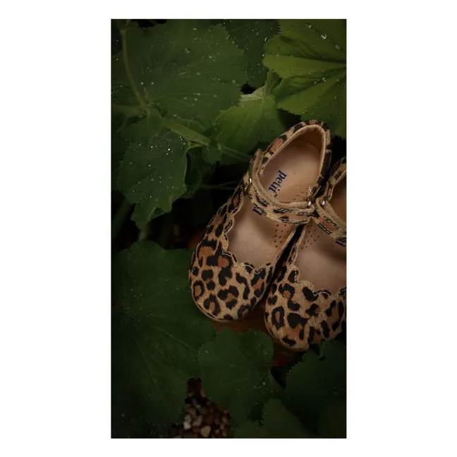 Bailarinas Mary Jane con festón de leopardo | Marrón