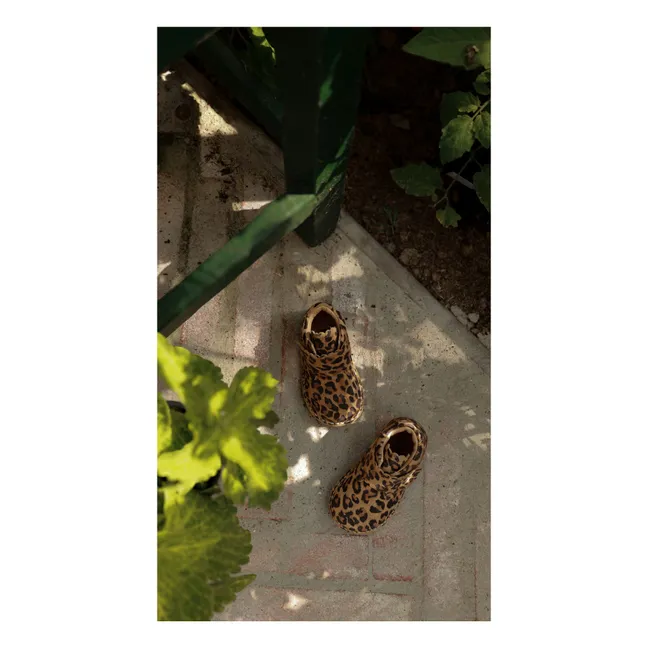 Boots Scratchs Scallop Léopard | Brun