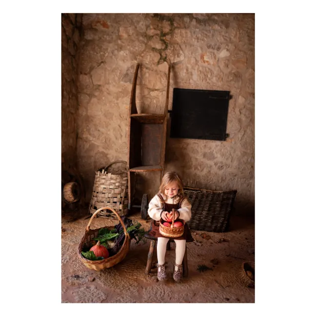 Braguita de leopardo T-Bar Scallop | Marrón