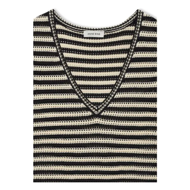 Lowen Striped Tank Top | Black