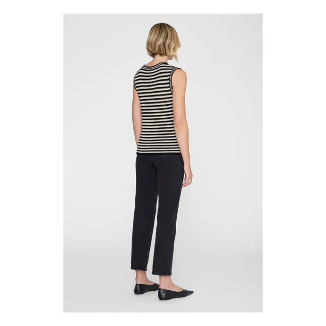 Lowen Striped Tank Top | Black
