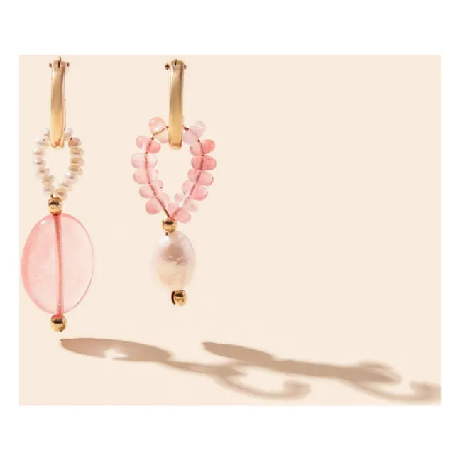 Jim Quartz Creoles | Pink