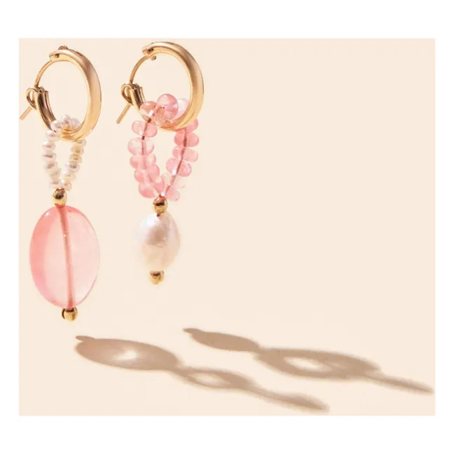 Jim Quartz Creoles | Pink