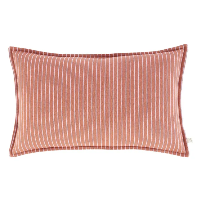 Housse de coussin à rayures Lilas | Rose