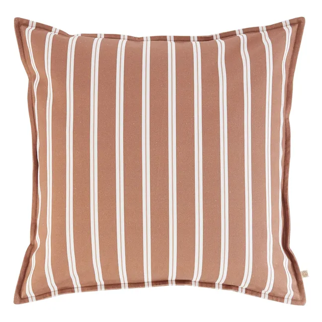 Striped cushion cover  | Oatmeal