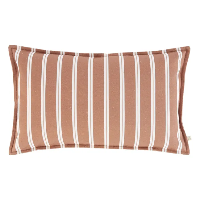 Striped cushion cover  | Oatmeal