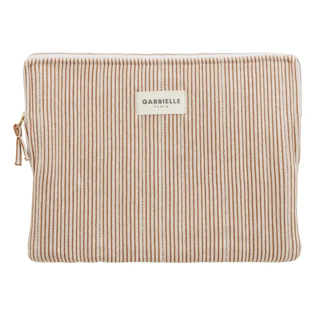 Funda para portátil a rayas Garance | Rojo