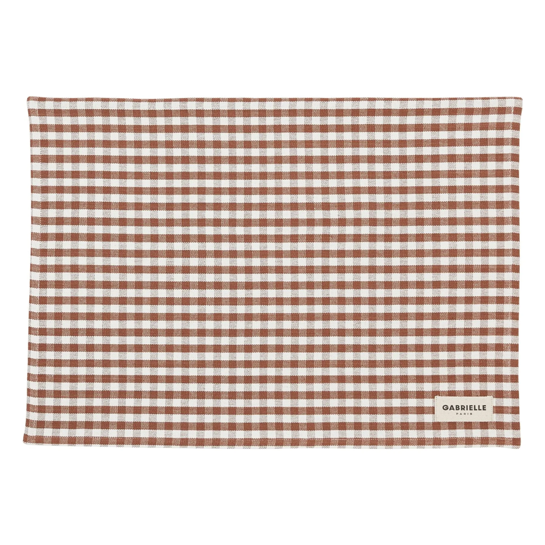 Gabrielle Paris Mocha Gingham Placemat Moka