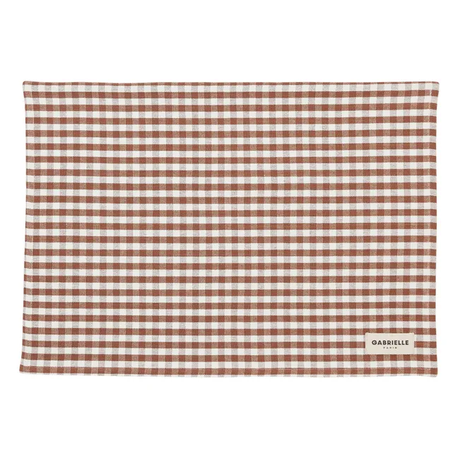 Gingham placemat Moka  | Mocha