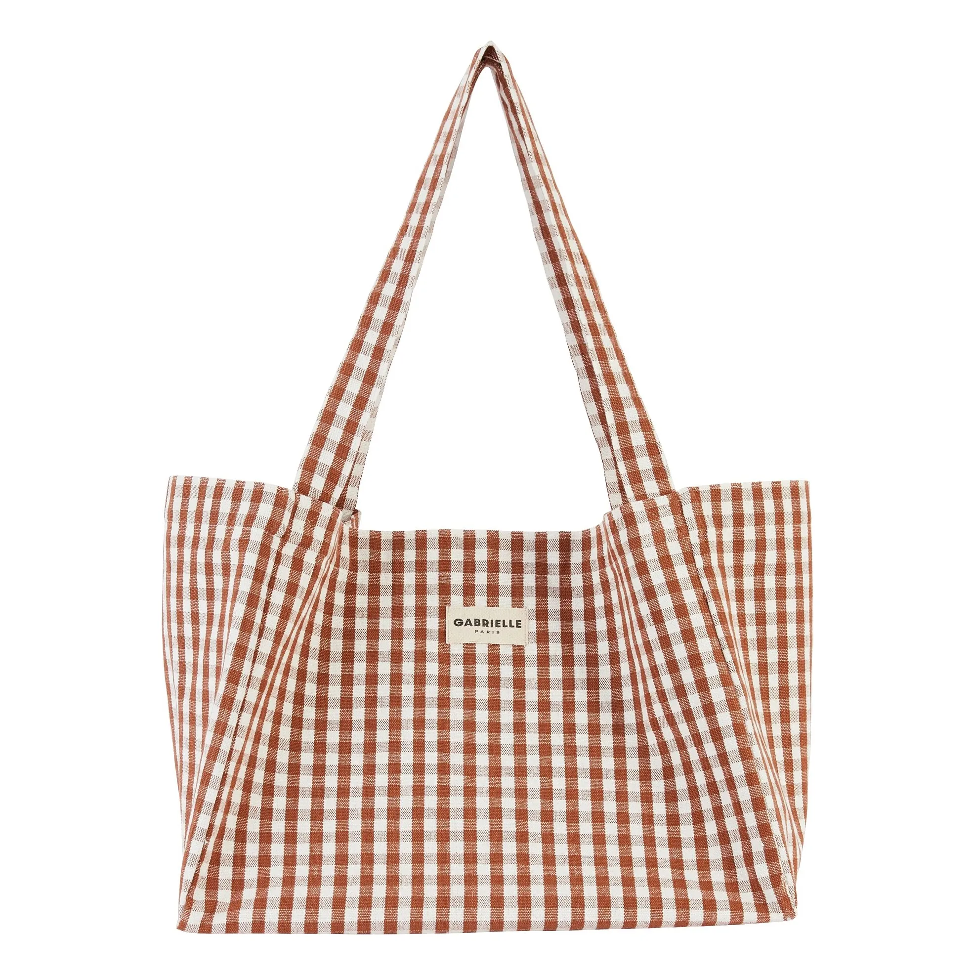 Gabrielle Paris Mocha Moka Gingham Handbag