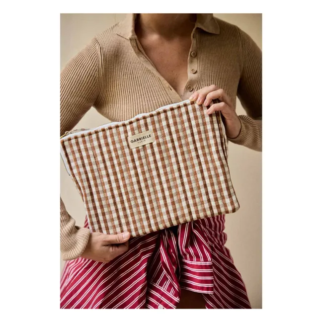 Pochette ordinateur vichy Moka  | Mocha