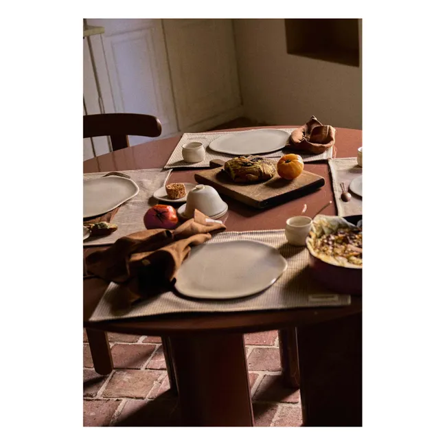 Mantel individual a rayas Garance  | Rojo