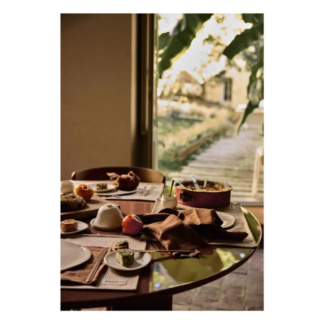 Set de table à rayures Garance  | Rouge