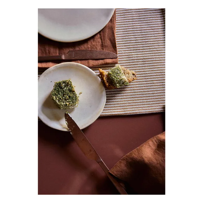 Mantel individual a rayas Garance  | Rojo