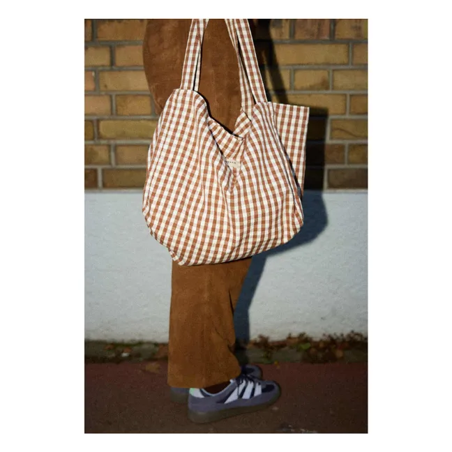 Sac à mains vichy Moka  | Mocha