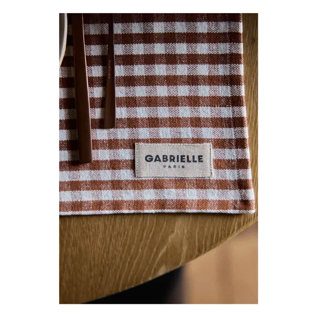 Gingham placemat Moka  | Mocha