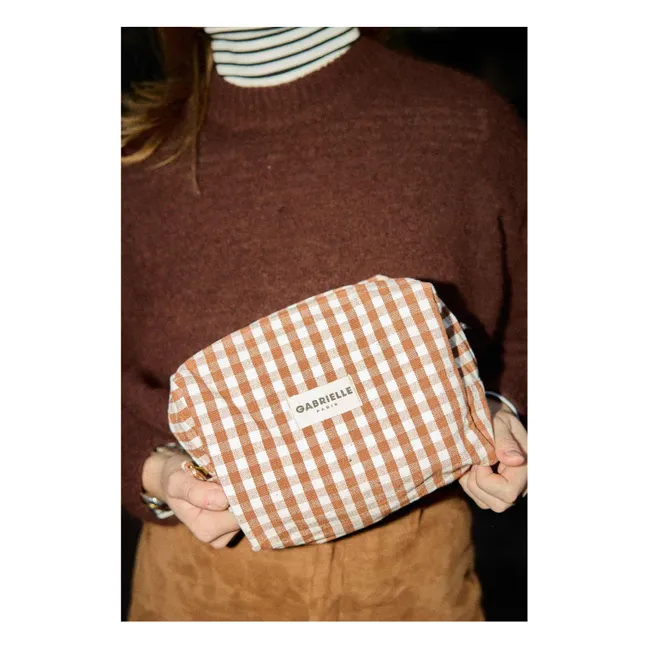 Neceser Gingham Moka  | Mocha