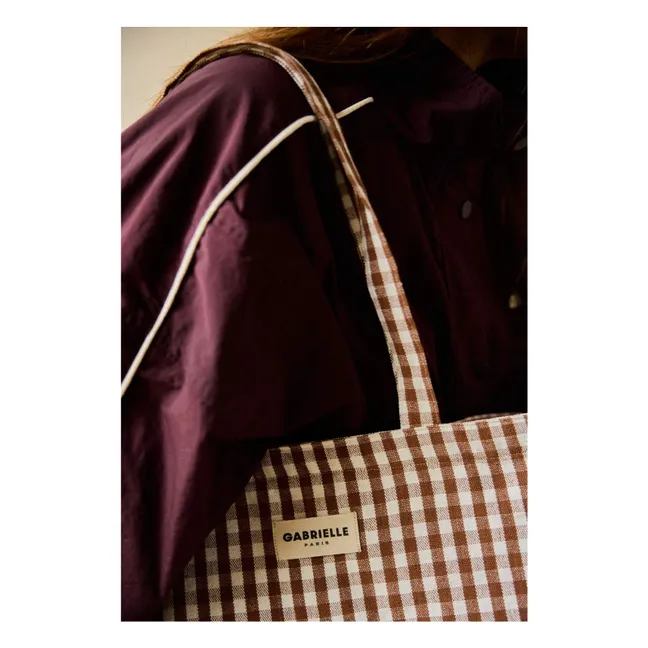 Sac week-end vichy Moka  | Mocha