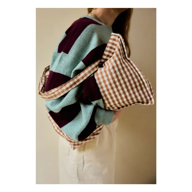 Moka gingham weekend bag  | Mocha