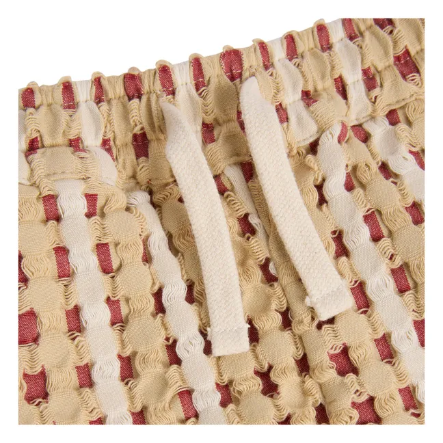 Pantalón corto Lano Braga Waffle | Rojo