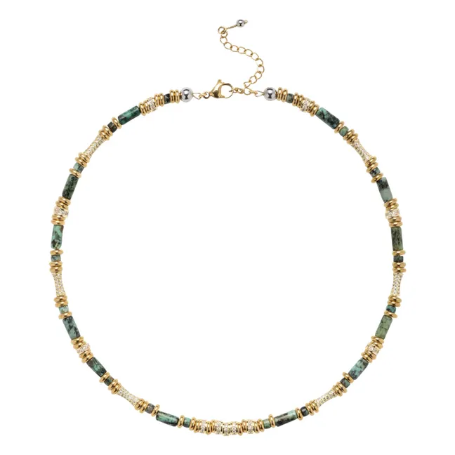 Yara Shiny necklace | Green