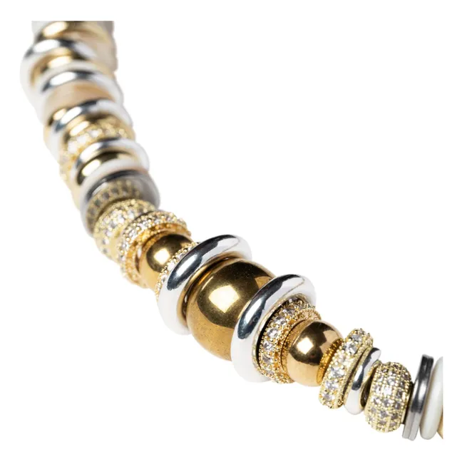 Twist Rondelle collar | White