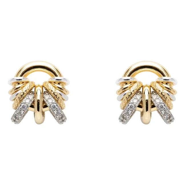 Earrings Donut Baby Shiny | Gold/Silver