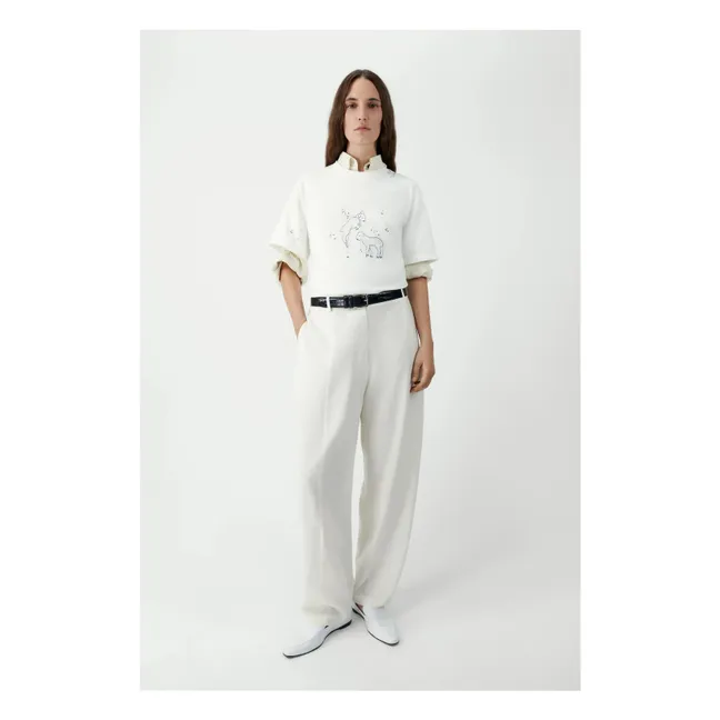 Camiseta de rayas de algodón ecológico | Crudo