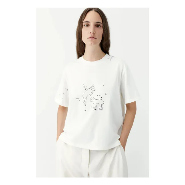 Camiseta de rayas de algodón ecológico | Crudo