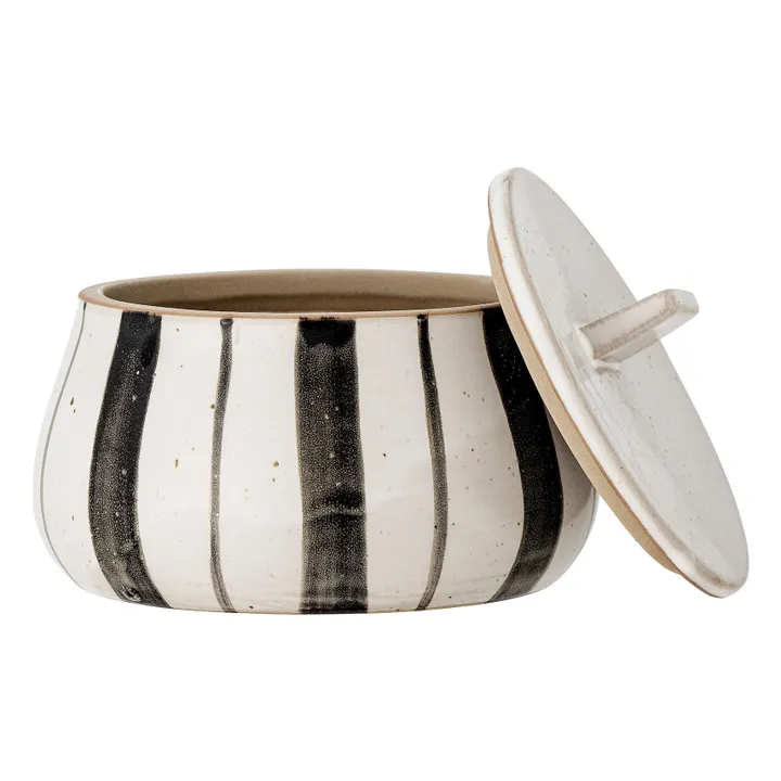 Marita stoneware box | Black- Product image n°2