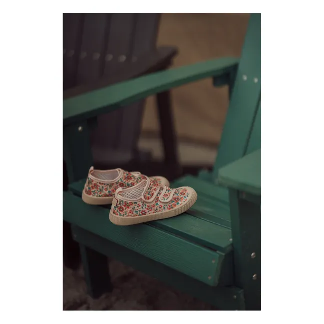 Sneakers Scratch Play Blümchen aus recycelten Fasern | Seidenfarben