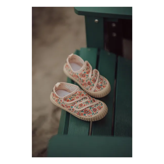 Sneakers Scratch Play Blümchen aus recycelten Fasern | Seidenfarben