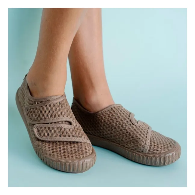 Baskets Scratchs Play Fibres Recyclées | Taupe